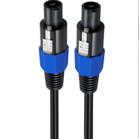 Câble de haut-parleur professionnel de 10 pieds, 12 AWG, cordon de raccordement, amplificateur audio DJ PA, câble Speakon vers Speakon