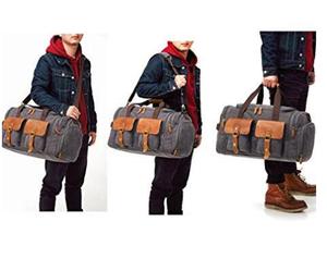 Waterproof <strong>Duffle</strong> <strong>Bag</strong> Canvas Travel <strong>Bags</strong> Luggage Weekender <strong>Bag</strong> for Men - Product Image 1
