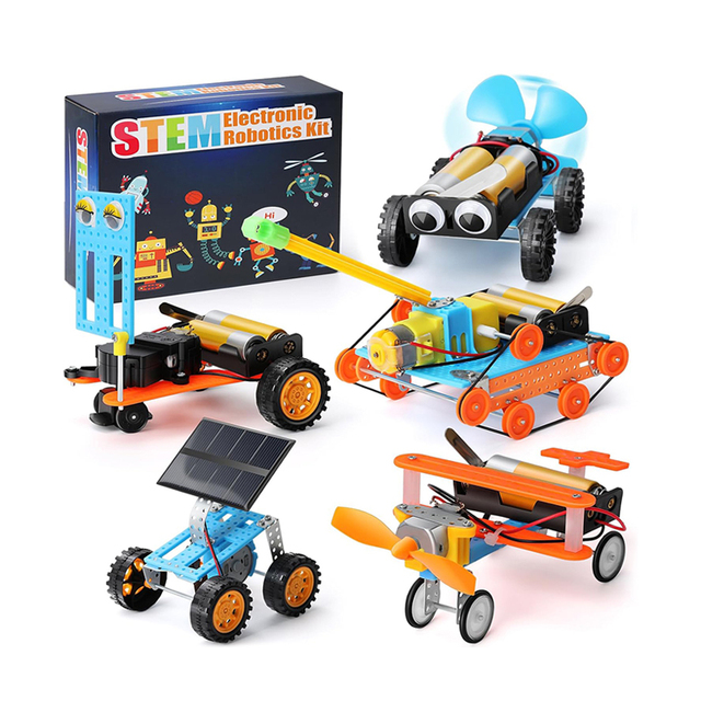 5pcs Assemble Robot Block Educational Stem Toys Diy Science Kit for Children