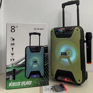 Baoend Active 8 英寸户外防水卡拉 OK 手推式音箱，带 RGB LED 无线麦克风和家庭影院支持功能 - Product Image 4