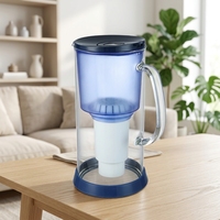 Carafe filtrante à eau alcaline à pH élevé 3,5 L, ioniseur avec filtre, eau potable saine et antioxydante pour la famille