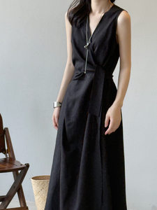 Vestido Largo de Lino de Alta Calidad para Mujer, Elegante y Casual, para Uso Diario - Product Image 3