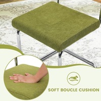 Ensemble de 4 chaises de salle à manger modernes Cesca Cane, dossier en rotin tissé à la main, pieds en métal, assise rembourrée en polyester, respectueuses de l'environnement