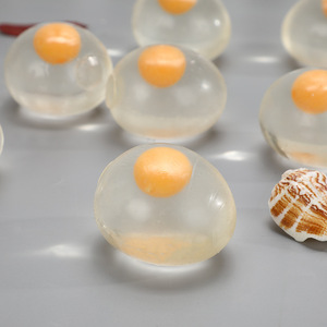Jouet créatif et amusant pour toute la famille, balle anti-stress transparente en TPR, jouet à presser en forme d'œuf de simulation - Product Image 3
