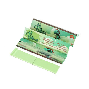 HI DINOSAUR 20 Paquetes de Papel de Liar Verde +Tips Personalizado, Orgánico, de Combustión Lenta, Natural, Moderno y Personalizado para Cigarrillos - Product Image 2
