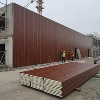 Panneau sandwich en polyuréthane, système de fixation dissimulé durable, aspect propre, façade moderne, panneau mural en PU
