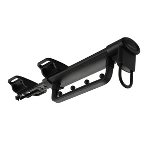 Clothing Organizer Telescopic <b>Clothes</b> Rod Black Hook Type Wardrobe <b>Storage</b> Rail Rectangle Shape Y04CP - Product Image 1