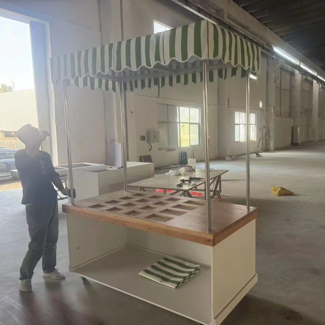 Folding Buffet Table Foldable Wooden Dining Solution