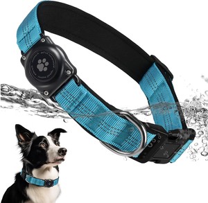 Collier AirTag amélioré, support de collier d'étiquette d'air étanche IP68, réfléchissant, ultra-durable, rembourré confortable, chien robuste - Product Image 1