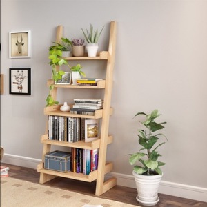Étagère trapézoïdale en bois massif, étagère à plusieurs niveaux pour chambre à coucher, salon, balcon, rangement - Product Image 3