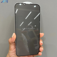 Protection d'Écran en Verre Trempé AFS 180 Confidentiel Anti-Espionnage 9H pour iPhone 17 16 15 14 13 12 XR XS 8 Pro Max