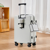Valise unisexe de 20 pouces, grande capacité, valise à roulettes, ABS, légère, sac à bagages durable, fournisseur personnalisé, ensemble de valises de voyage