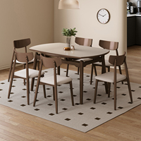 Moderner Massivholz-Klapptisch mit Stühlen - Umweltfreundliche, Langlebige Möbelkombination für Zuhause & Hotelküche