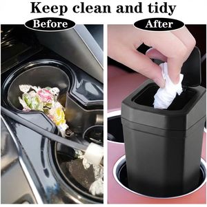 <span class=keywords><strong>Cubo</strong></span> de <span class=keywords><strong>basura</strong></span> portátil de plástico para asiento de coche, caja de almacenamiento de gran capacidad, venta al por mayor desde China - Product Image 2