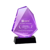 Nouveau trophée en cristal éblouissant haut de gamme pour les cérémonies de récompenses d'entreprise, pour honorer les employés exceptionnels