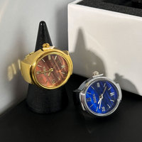 Bagues plaquées or avec logo personnalisé montre à cadran quartz analogique élastique montre bracelet bague