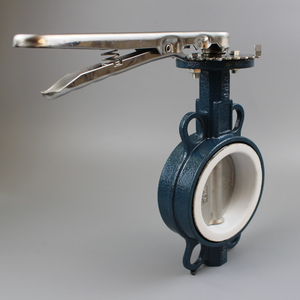 Vanne papillon à disque en fonte ductile, acier inoxydable, AWWA ISO DIN, manuelle, revêtement PTFE, haute température, pour eau et huile, JRVAL - Product Image 3