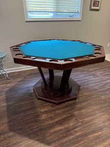 Mesa de juego moderna y ligera con marco de acero inoxidable con altura ajustable y diseño extraíble para noches de juegos de Camping y RV - Product Image 3