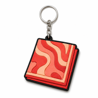 Porte-clés en PVC souple personnalisé en gros, 2D 3D, mignon, dessin animé, coloré, en caoutchouc, pour accessoires de mode quotidiens