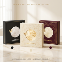 Boîte cadeau magnétique de luxe élégante avec couvercle, emballage personnalisé en papier pour gâteaux de lune, bijoux, cosmétiques et articles de mariage