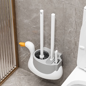 Ensemble de <span class=keywords><strong>brosse</strong></span> de toilette murale 3-en-1 White Swan, <span class=keywords><strong>brosse</strong></span> de nettoyage de toilettes sans angle mort pour la maison - Product Image 1