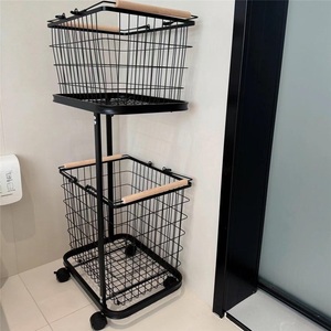 Panier de rangement pour serviettes, multi-niveaux, en acier inoxydable, étanche, design moderne, en fer forgé de haute qualité - Product Image 2