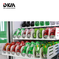 Distributeur automatique de nourriture et de boissons froides numérique intelligent personnalisé DKM avec lecteur de carte
