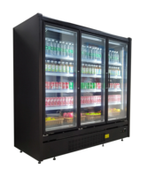 Porte en verre de réfrigération de boisson verticale commerciale transparente et fraîche série de dépanneur série congélateur à porte en verre
