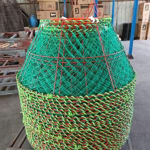 Rete nera Deap mare forte saldato telaio in acciaio PE muitifilament re osso vaso di granchio di neve trappole di granchio per gamberi d'acqua - Product Image 2