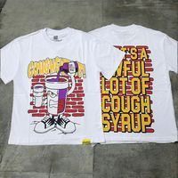 T-shirts Vintage 100% Coton pour Hommes, Motif « Cough Syrup », Vêtements, Hauts, Manteaux