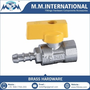 Válvula de gas de mariposa de cobre de 38 pulgadas de alta calidad con estructura de bola manual y boquilla de latón de proveedor y exportador indio - Product Image 3