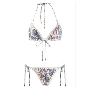 High-Waist Bikini <b>Set</b> Tummy Control Swimwear Bathing Suit Cheeky Bikini <b>Set</b> Halter Neck Swimwear Summer Beach Outfit - Product Image 1