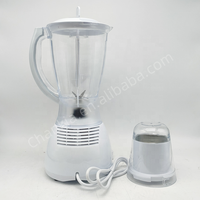 Penjualan terlaris 2 in 1 stoples plastik elektrik Blender Mixer sayur dan Juicer buah prosesor makanan empat pisau