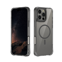 Étui de téléphone Heybingo TPU+PC HD transparent avec charge sans fil, magnétique, anti-chute pour 16 PRO MAX
