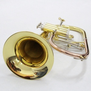 Flugelhorn en laiton rose avec tuyau en laiton, valves en acier inoxydable, laqué or, flugelhorn en Sib - Product Image 4