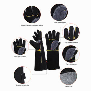 Guantes <span class=keywords><strong>de</strong></span> trabajo <span class=keywords><strong>de</strong></span> seguridad para la construcción Manoplas <span class=keywords><strong>de</strong></span> horno <span class=keywords><strong>de</strong></span> cuero resistentes al calor y al fuego y agarradera para estufa <span class=keywords><strong>de</strong></span> horno <span class=keywords><strong>de</strong></span> parrilla y soldador Mig <span class=keywords><strong>de</strong></span> barbacoa - Product Image 3