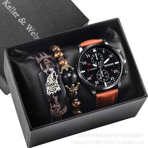 Men's Business Gift <b>Set</b> Quartz <b>Watch</b> & Bracelet Fashion Gift Box for Valentine's Day, Father's Day and Christmas Gifts - Product Image 3