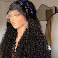 Perruque en cheveux bouclés bruts birmans haute densité, sans colle, HD, avec dentelle frontale complète, cheveux humains brésiliens, grade 12A, perruques en cheveux bruts vietnamiens