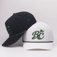 Casquette de golf et casquette de baseball sportives personnalisées, imperméables, 100 % polyester, 5 panneaux, broderie 3D de haute qualité, en gros