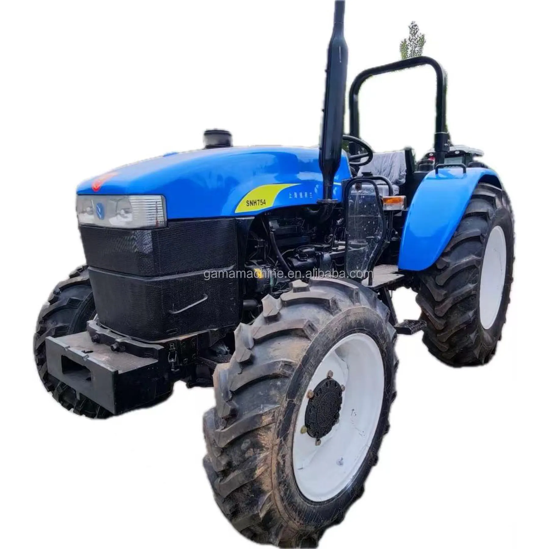 Traktor berita dan holland dengan traktor muatan depan mesin bekas pertanian deutz SNH754 75hp traktor
