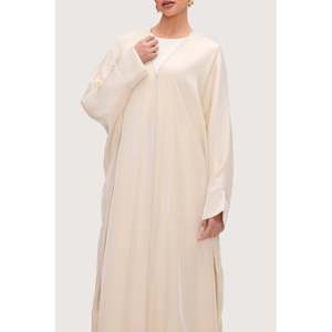 Abito da sera modesto in raso Abaya aperto al chiaro di luna <span class=keywords><strong>Zara</strong></span> - Product Image 3