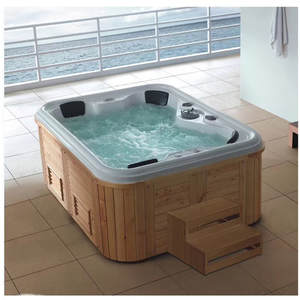 Bañera de Hidromasaje Whirlpool Hydro Sexy con Ducha Doble en Esquina, <span class=keywords><strong>Cascada</strong></span> Independiente, Bañera de Burbujas Negra de Mármol - Product Image 5