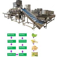 Ligne de production industrielle CE pour la fabrication automatique de gaufrettes croustillantes de plantain (chifles) et de chips de banane, capacité 100 à 500 kg/h