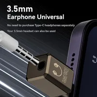 Typ-C 3,5mm Kopfhörer-Adapter USB-C Buchse Konverter 32Bit/384KHz Hi-Res DAC Aux Audio Dongle Laptop Smartphone Tablet 100% OEM