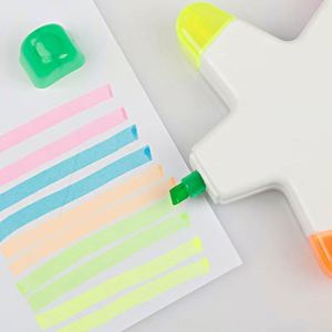 Surligneurs fluorescents en forme d'étoile, marqueurs multicolores motivants, 5 couleurs vibrantes pour collègues, bureau, rentrée scolaire - Product Image 3