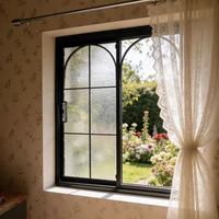 Ventanas Corredizas Estilo Francés, Aleación de Aluminio, Vidrio Templado Arqueado, Divisiones Decorativas, Apertura Horizontal, Origen China