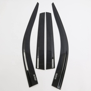 Accesorios Exteriores, Parasoles Laterales para Ventanas, Visera para Lluvia, Visera para Puerta, Cromado Negro para 2019 - Product Image 3