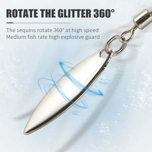 Leurre souple de pêche, jig en plomb, leurres en PVC, leurre vibrant rotatif, leurres artificiels durs, cuillère en métal pour les poissons de la famille des  Lucioperces - Product Image 6