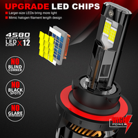 Faro Delantero LED para Automóvil, 300 W, 60000 lm, H1, H13, H15, 12 V, Luces para Automóvil, 9005, Focos H11, Luces H7, Faros H4, Bombilla LED para Automóvil