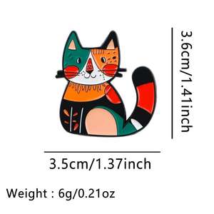 Pin Enamel Lucu Warna-warni Kawaii Hitam untuk Grosir, Badge Logam Paduan Seng Nikel Hitam UV, Hadiah Siap Kirim - Product Image 5